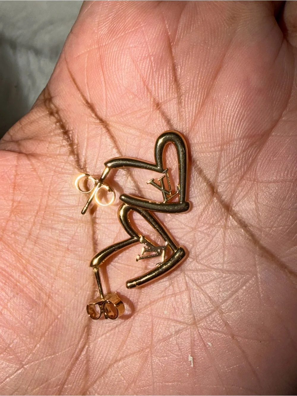 Louis Vuitton Fall in Love Heart Hoop Earrings- LIKE NEW CONDITION